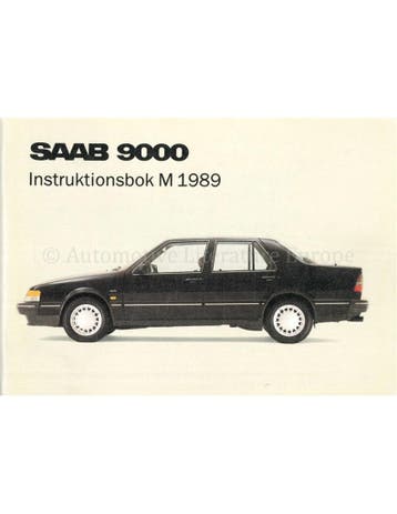 1989 SAAB 9000 INSTRUCTIEBOEKJE ZWEEDS