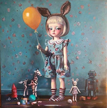 Bondero - Girl with a yellow balloon