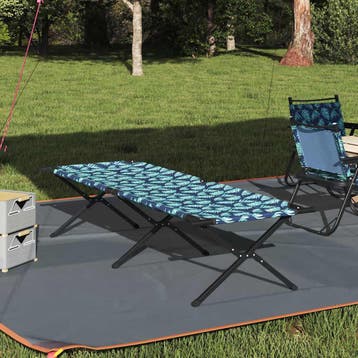 vidaXL Opvouwbaar Camping Bed Blad Bossen 210 x 80 x 46 cm, Caravans en Kamperen, Verzenden, Nieuw