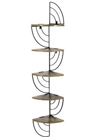 Hoek Wandplank met Zigzag Ontwerp – 5 Lagen, Verzenden, Nieuw