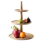 GGM Gastro | Etagère - VALO - 3-laags - rond - eikenhout |, Verzenden, Nieuw in verpakking