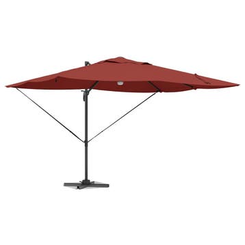 vidaXL Parasol Terracotta 351 x 250 x 253 cm Polyester en, Verzenden, Nieuw, 2 tot 3 meter