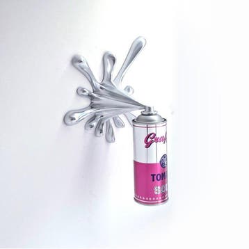2FAST - Chrome Pink Splash Can Sculpture