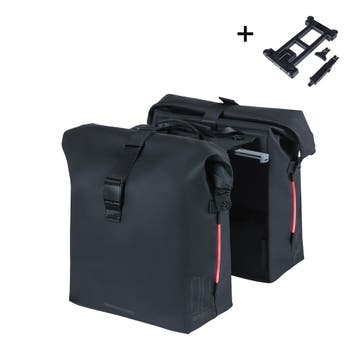 Basil SoHo Nordlight fietstas in night zwart met 41 liter en, Verzenden, Nieuw