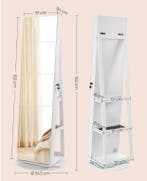 Draaibare Sieradenkast met Spiegel – LED Verlichting en Slot, Verzenden, Nieuw