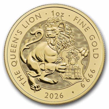 Gouden Tudor Beast The Queens Lion 1 oz 2026, Verzenden, Losse munt, Goud