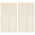 vidaXL Draadgordijnen 100x250 cm crème 2 st, Verzenden, Nieuw, Crème