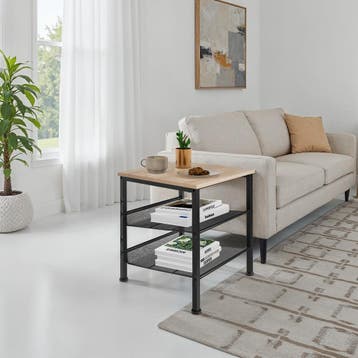 Bijzettafel Lincoln 40,5x40x50,5cm, Huis en Inrichting, Tafels | Bijzettafels, Verzenden, Nieuw