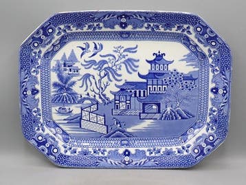 Burgess & Leigh, Burslem - Serveerschaal - Willow Pattern -, Antiek en Kunst