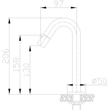 Wiesbaden Metro Fonteinkraan - Toiletkraan - Koudwaterkraan, Ophalen of Verzenden, Nieuw