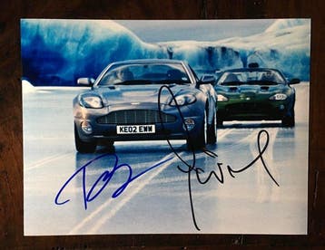 PIERCE BROSNAN - Double SIGNED AUTOGRAPH Die Another Day., Nieuw