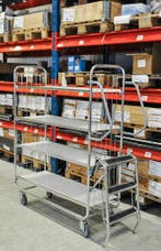 Kongamek etagewagen met 4 verstelbare schappen, lvm. 250 kg, Verzenden