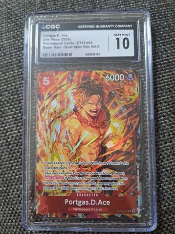 Bandai - 1 Graded card - One Piece - Portgas D. Ace ST15-005, Nieuw