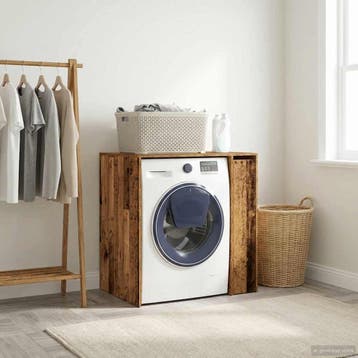 vidaXL Wasmachinekast met opslag Oudhout 87 x 60 x 89 cm, Huis en Inrichting, Verzenden, Nieuw