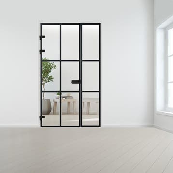 Steel look deur XL met zijlicht voor stomp kozijn, Doe-het-zelf en Verbouw, Deuren en Horren, Ophalen of Verzenden, Nieuw