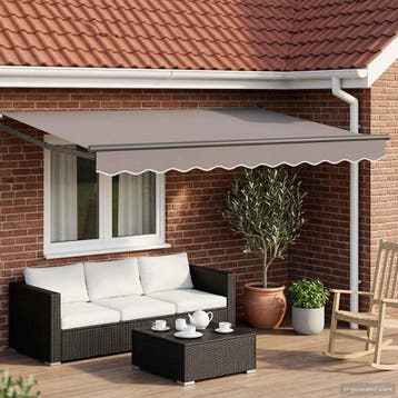 vidaXL Handmatig uitschuifbaar zonnescherm Antraciet 3 x 2 m, Verzenden, Nieuw