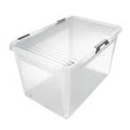 Opbergdoos Transparant met wieltjes 60x40x35cm - 52L, Verzenden, Nieuw
