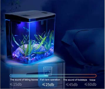 Mini Aquarium met Filter en LED – Vissentank voor Bureau, Dieren en Toebehoren, Vissen | Aquaria en Toebehoren, Verzenden, Nieuw