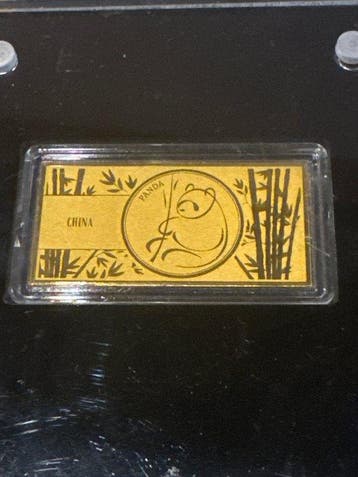 Wereld. Gold bar China Panda 1/200 Oz (.999) (Zonder