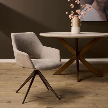 Draaibare eetkamerstoel Daisy Beige | Starfurn, Ophalen of Verzenden, Nieuw