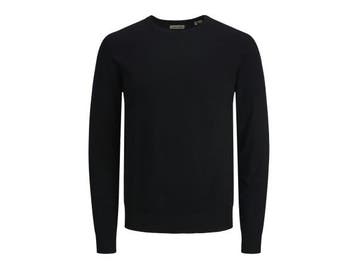 Veiling - Jack &amp; Jones Emil Knit Crew Neck Zwart - M, Nieuw
