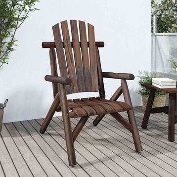 vidaXL Tuinstoel 68x86x103 cm massief vurenhout, Verzenden, Nieuw, Hout