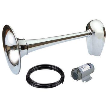 Bieden: Marco PW2-BC Marine Air Hoorn 24V Chrome 200 mm wit, Watersport en Boten, Ophalen of Verzenden, Nieuw, Dekbeslag, Zeilboot of Motorboot