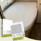 Textielpakket Frans bed - 1 molton met 2 hoeslakens - rechts, Eenpersoons, Verzenden, Nieuw, Wit