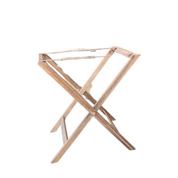 Teakhouten butlertray met inklapbaar onderstel, Ophalen of Verzenden, Nieuw