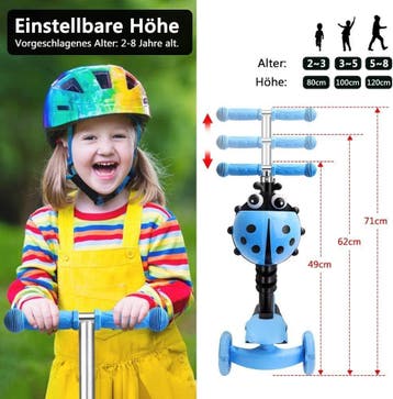 Kinderstep - 3 wielen - Kinder step jongens - LED Wielen - V, Verzenden, Zo goed als nieuw