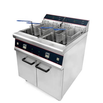 HCB Friteuse - 2 x 30 liter - 2 x 400V - RVS, Verzenden, Nieuw in verpakking