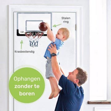 2dekans | Mini Basketbal set - Incl. Bal & Pomp - Hoop -, Sport en Fitness, Basketbal, Ophalen of Verzenden, Zo goed als nieuw