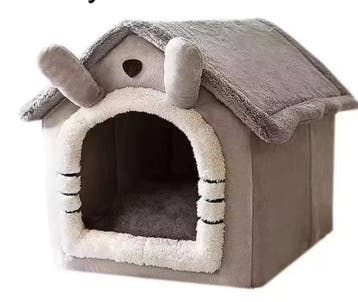 Opvouwbaar Kattenhuis met Kussen – Zacht Wasbaar Huisdierbed, Verzenden, Nieuw