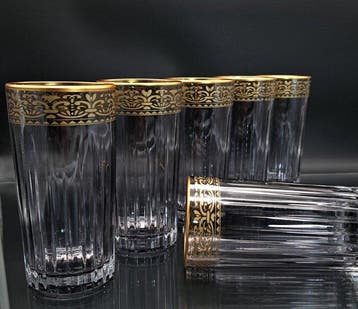 Artemisia - Drinkset (6) - Kristal, gouden zecchino