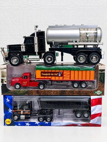 1:43 - Model vrachtwagen (3) - Lot de 3 camions miniatures, Nieuw