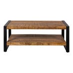 Salontafel Mangohout Britt 110 Dubbele Laag cm, Verzenden, Nieuw, Industriële meubels, Overige vormen
