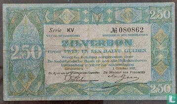 Zilverbon Nederland 2,5 Gulden (PL13d) - 1927, Postzegels en Munten, Bankbiljetten | Nederland, Verzenden, Los biljet