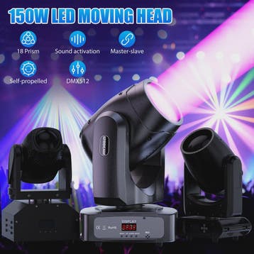 150W LED Moving Head Beam Lichteffect met DMX512 en Prisma's, Verzenden, Nieuw