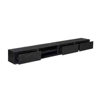 Zwevend tv meubel Ambiance Black | 240 cm | Starfurn, Ophalen of Verzenden, Nieuw