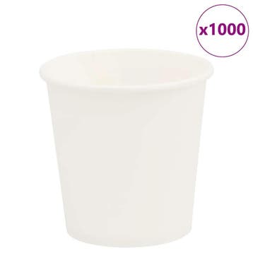 vidaXL Papieren koffiekopjes 1000 st 4oz 100 ml wit, Verzenden, Nieuw