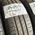 2 x Hankook Kinergy Eco 185-65-15 Zomerbanden 5,5mm, Gebruikt, 15 inch, Band(en), Personenwagen