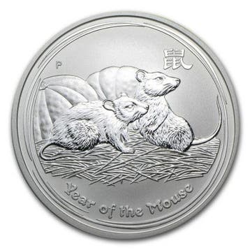 Lunar II - Year of the Mouse - 1 kg 2008 (12.881 oplage), Verzenden, Losse munt, Zilver