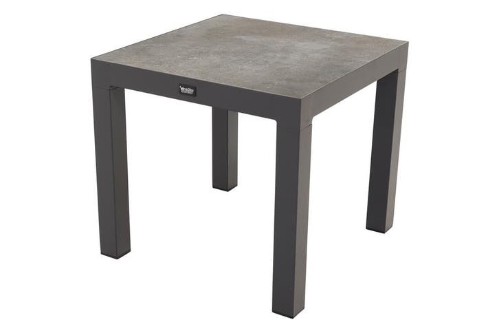 VDG Atlanta bijzettafel 50x50 cm. - antraciet - keramiek, Tuin en Terras, Tuintafels, Nieuw, Overige materialen, Rond, Verzenden