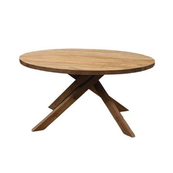 Stel uw ronde tafel samen -  130 cm Houten, Huis en Inrichting, Tafels | Eettafels, Ophalen of Verzenden, Nieuw