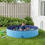 vidaXL Kinderen Zwembad Blauw Ø 160 x 30 cm Dik PVC en, Verzenden, Nieuw