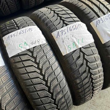 4 x Vredestein Snowtrac 3 175-65-15 Winterbanden 8mm, Gebruikt, 15 inch, 175 mm, Band(en)