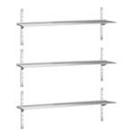 GGM Gastro | 3-laags RVS wandplank PREMIUM - 2000x400mm |, Verzenden, Nieuw in verpakking, RVS Meubilair