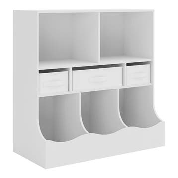 Kinderkast Vastesa open kast 75x80x40 cm wit [en.casa], Verzenden, Nieuw