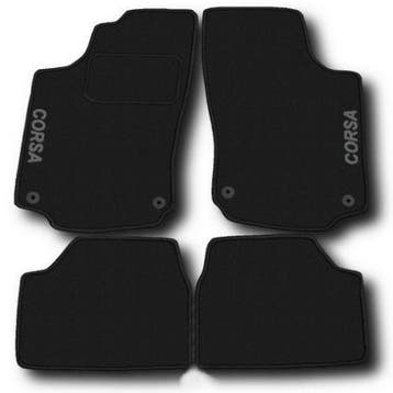 Opel Corsa C 2000-2006 CLASSIC velours automatten met LOGO, Ophalen of Verzenden, Nieuw