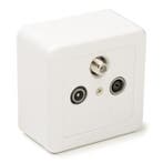 Coax wandcontactdoos - Nedis (TV/FM/SAT), Verzenden, Nieuw